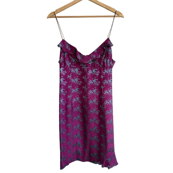 Nanette Lepore Dresses & Skirts - Nanette Lepore VINTAGE Y2K Silk Dress Sz 12P Rhinestone Straps